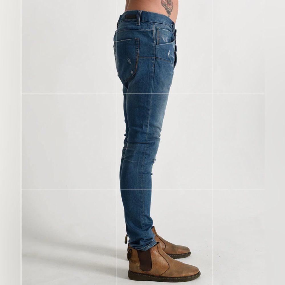 One Teaspoon Blue Distressed Men’s Jeans(Size 32)